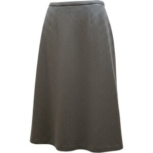 Sag Harbor Woman Wool Blend Midi Skirt Charcoal Grey Plus Size 24W NWT F24005